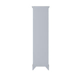 CRAFT + MAIN Ellery 19-in x 70-in x 15-in Vintage Grey Wood Freestanding Soft Close Linen Cabinet