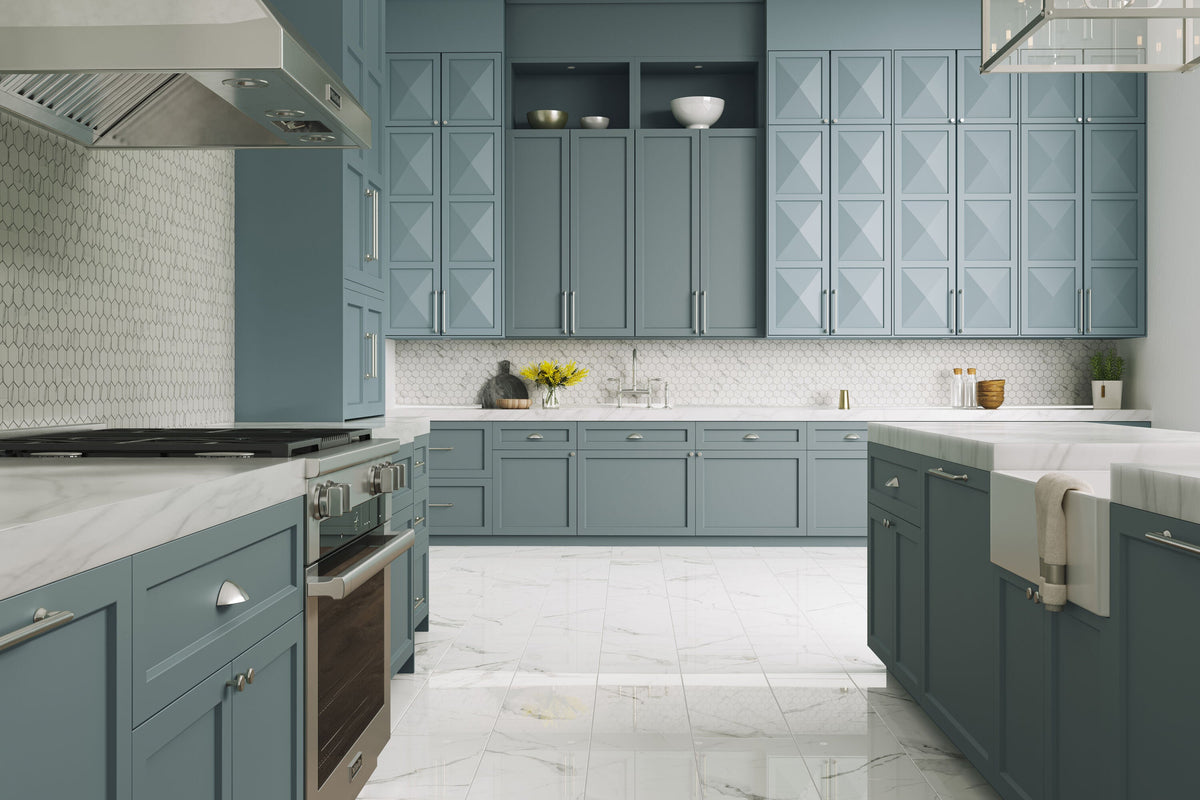 Satori Statuario 12-in x 24-in Polished Porcelain Marble-Look Floor and Wall Tile (1.93-sq ft per Piece)