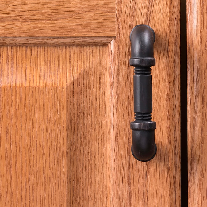 Hickory Hardware Pipeline 3-in (76mm) Center to Center Black Nickel Vibed Rectangular Bar Drawer Pull