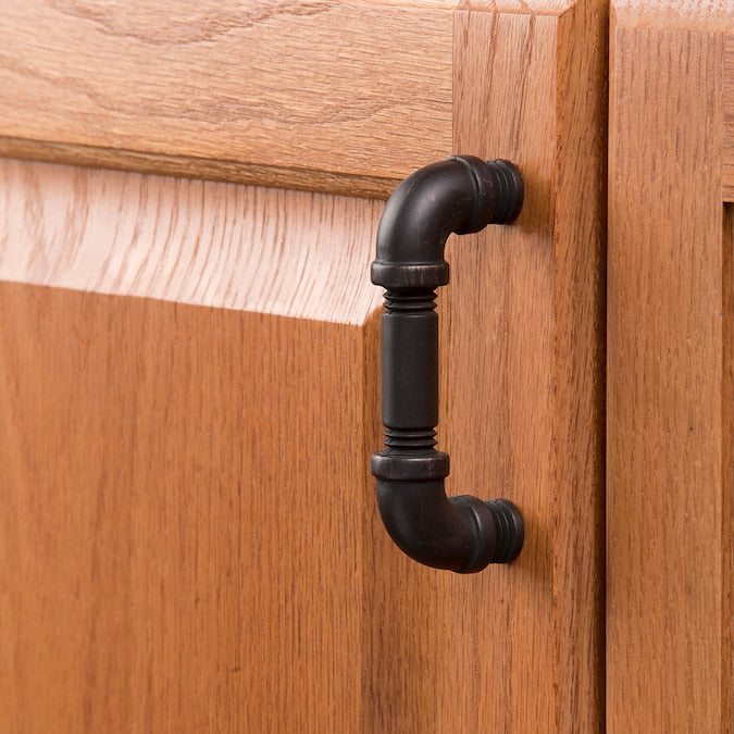 Hickory Hardware Pipeline 3-in (76mm) Center to Center Black Nickel Vibed Rectangular Bar Drawer Pull