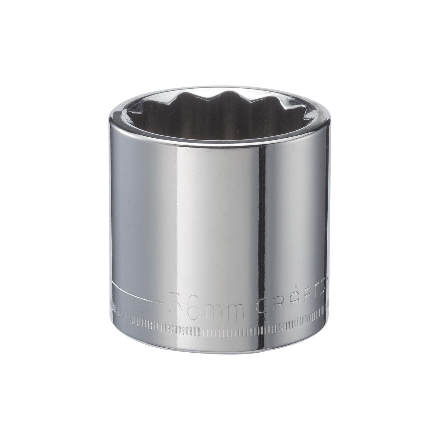Craftsman 36 mm Metric 12 Point Shallow Socket - 1/2 in. Drive
