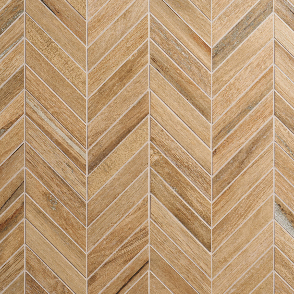 Artmore Tile Immortal Birch 9-in x 18-in Matte Porcelain Wood look Chevron Mosaic Floor and Wall Tile product image