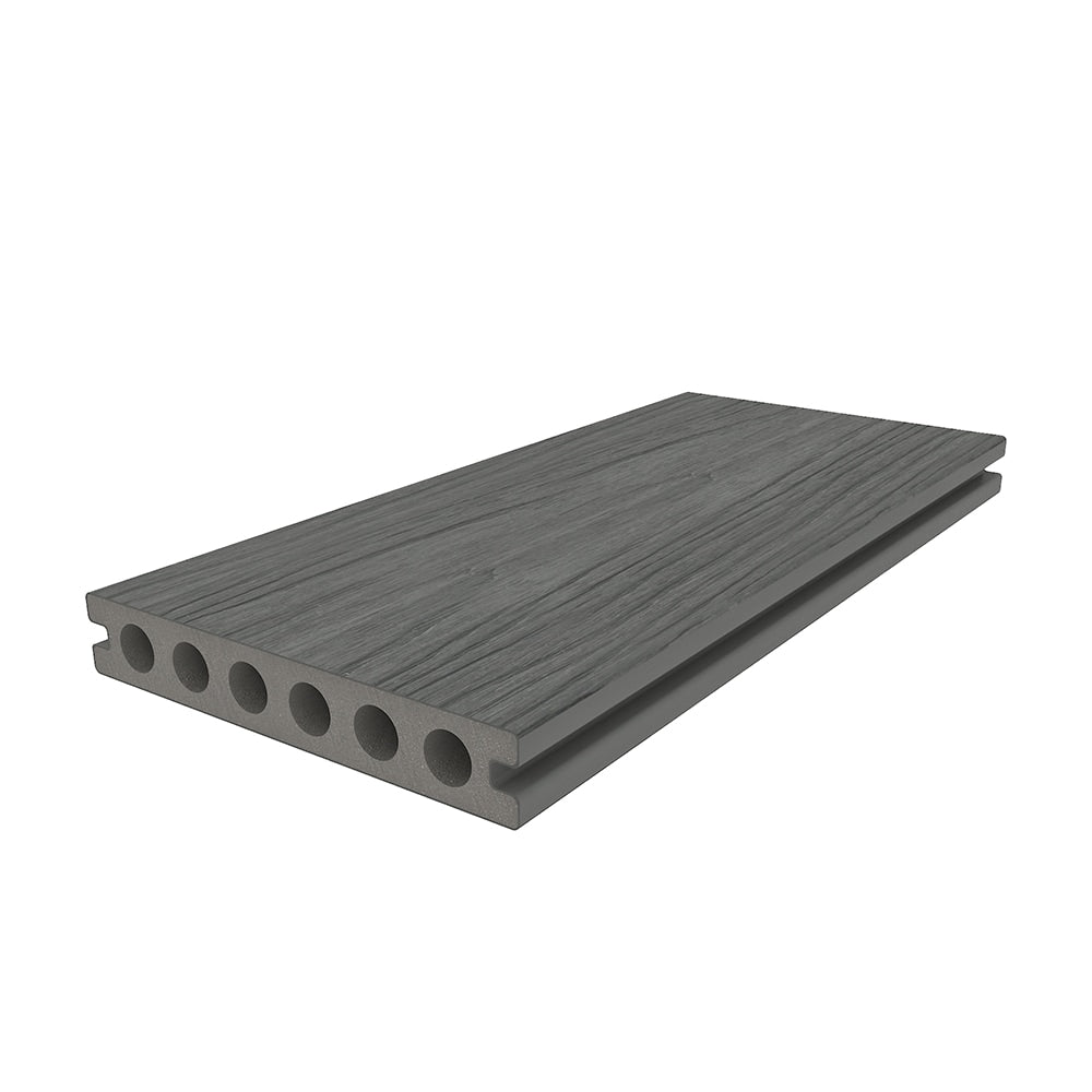NewTechWood Voyager Hollow Board 1-in x 6-in x 8-ft Westminster Gray Grooved Composite Deck Board (49-Pack)