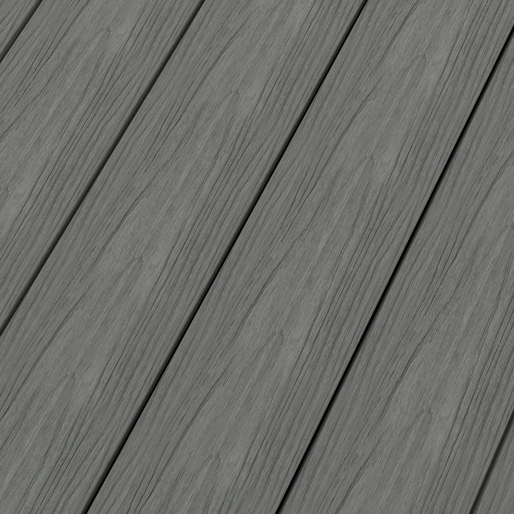 NewTechWood Voyager Hollow Board 1-in x 6-in x 8-ft Westminster Gray Grooved Composite Deck Board (49-Pack)