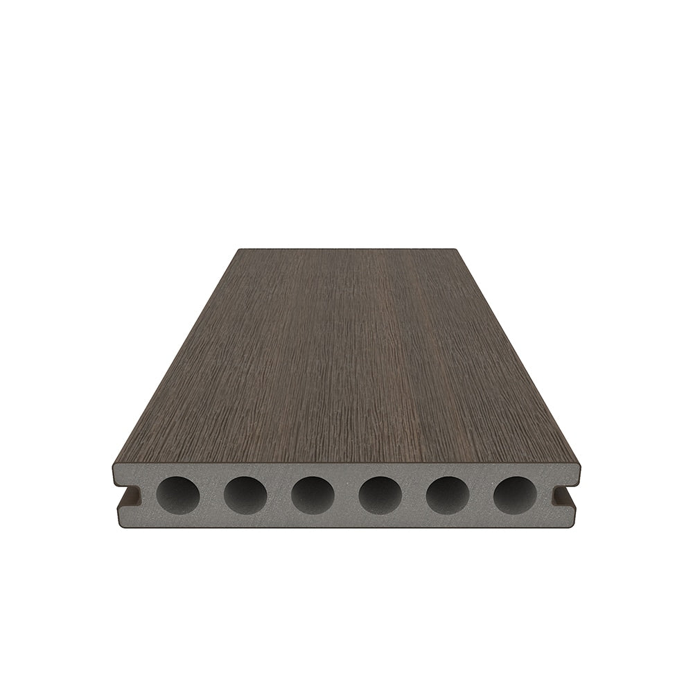 NewTechWood Voyager Hollow Board 1-in x 6-in x 8-ft Brazilian Ipe Grooved Composite Deck Board (10-Pack)