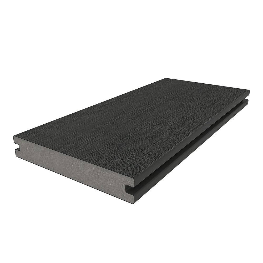 NewTechWood Magellan Solid Board with Groove 1-in x 6-in x 8-ft Hawaiian Charcoal Grooved Composite Deck Board (10-Pack)