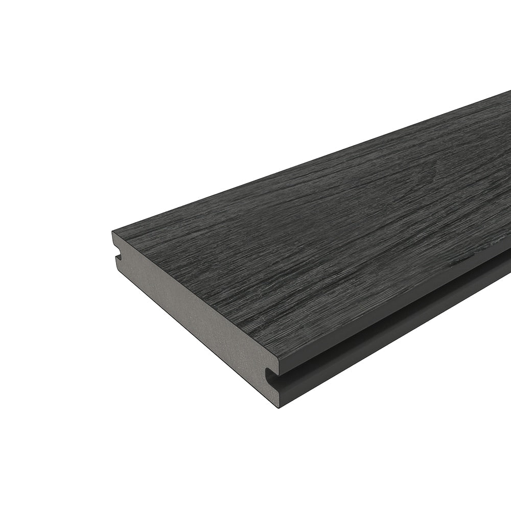 NewTechWood Magellan Solid Board with Groove 1-in x 6-in x 8-ft Hawaiian Charcoal Grooved Composite Deck Board (10-Pack)
