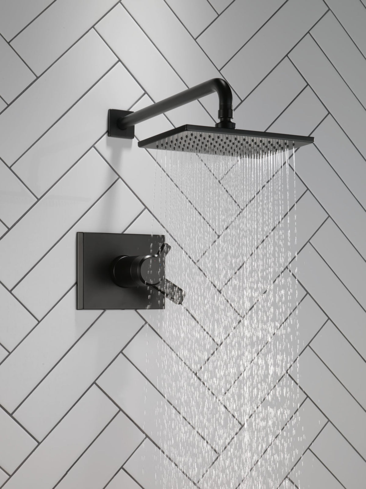 Delta Pivotal Matte Black 1-Handle Shower Faucet