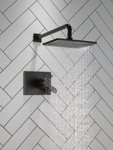 Delta Pivotal Matte Black 1-Handle Shower Faucet