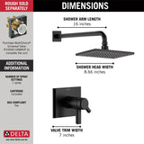 Delta Pivotal Matte Black 1-Handle Shower Faucet