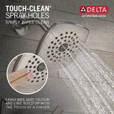 Delta Ara Matte Black 1‑Handle Bathtub and Shower Faucet, Square 5.31-in Shower Head
