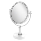 Allied Brass 8-in x 15-in Matte White Double-Sided Magnifying Countertop Vanity Mirror