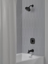 Delta Sandover Matte Black 1-Handle Bathtub and Shower Faucet with Valve, 6-in Showerhead