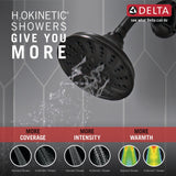 Delta Sandover Matte Black 1-Handle Bathtub and Shower Faucet with Valve, 6-in Showerhead