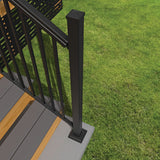 Freedom 2.5-in x 2.5-in x 5-ft Matte Black Aluminum Deck Post