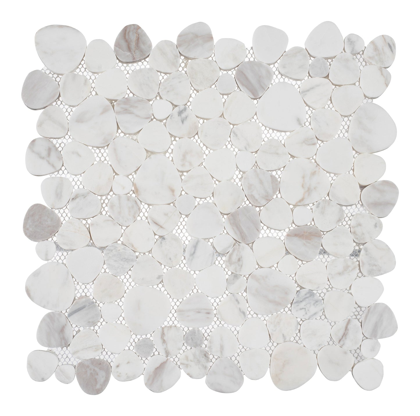 Andova Tiles OASIS Halo 12-in x 12-in Glazed Natural stone Marble Pebble Mosaic Floor and Wall Tile product image
