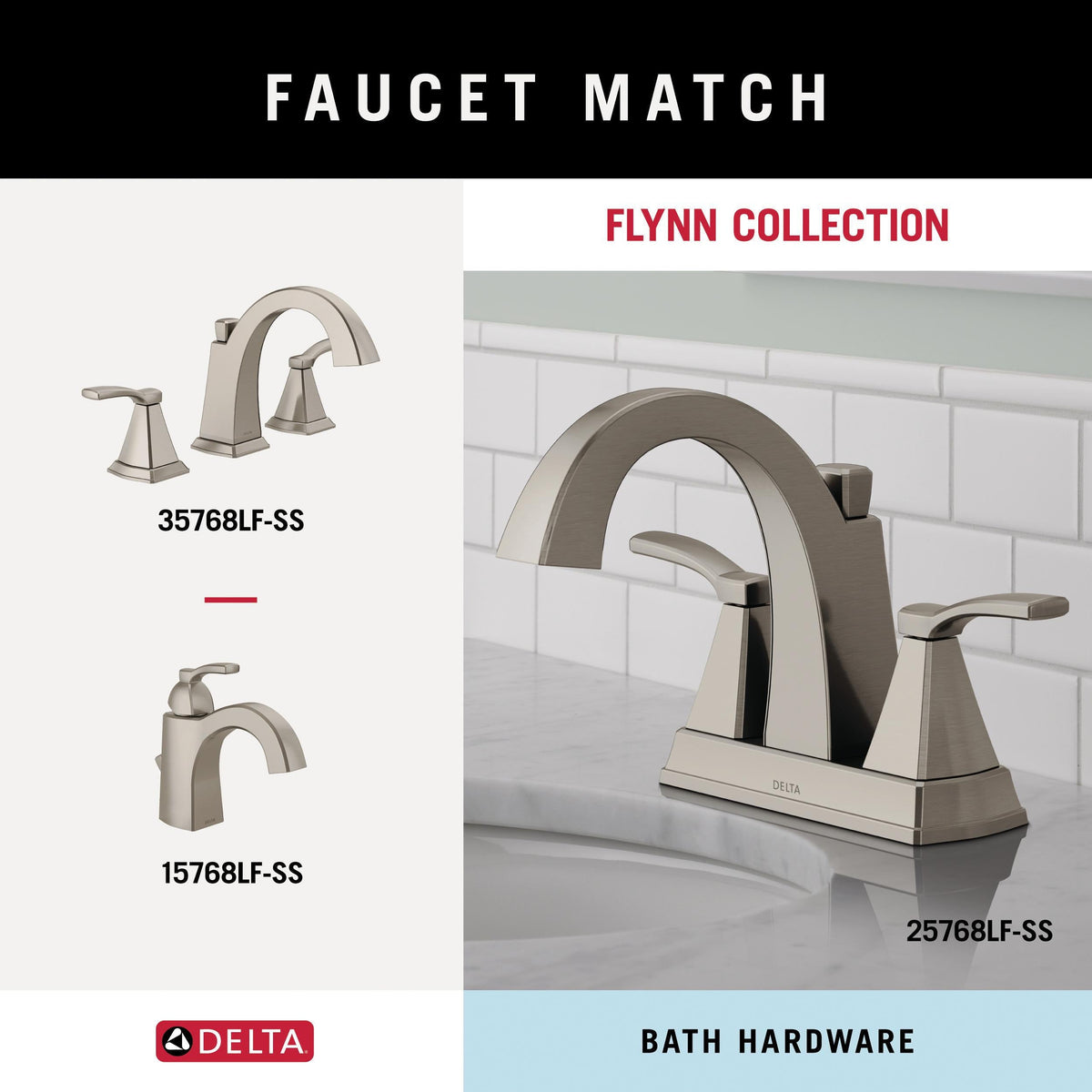 Delta Flynn 3-Piece SpotShield Brushed Nickel Bathroom Hardware Set (Towel Bar, Toilet Paper Holder, Towel Ring)