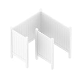 Freedom 8-ft H x 6-ft W White Privacy Vinyl Flat-top Fence Panel (Unassembled)
