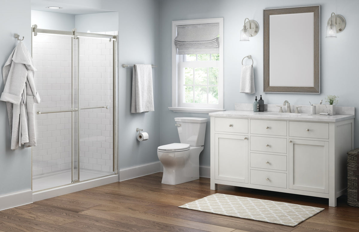 Delta Flynn 3-Piece SpotShield Brushed Nickel Bathroom Hardware Set (Towel Bar, Toilet Paper Holder, Towel Ring)