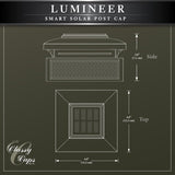 Classy Caps 4-in x 4-in 30-Lumen 1-Watt Black Solar LED Outdoor Post Cap Light (5500 K)