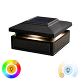 Classy Caps 4-in x 4-in 30-Lumen 1-Watt Black Solar LED Outdoor Post Cap Light (5500 K)