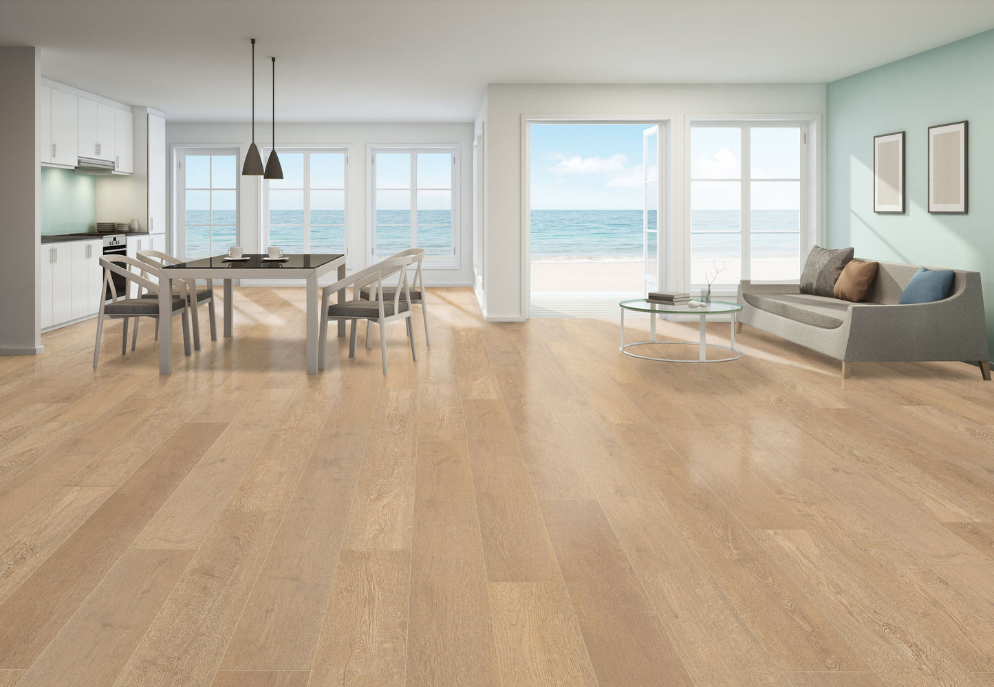CALI Legends Laguna Sand 9-in W x 60-in L x 12-mm Thick Waterproof Interlocking Luxury Vinyl Plank Flooring (22.44-sq ft/carton)