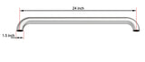 Project Source Exposed Screw 24-in Stainless Steel Wall Mount ADA-Compliant Grab Bar, 500-lb Capacity