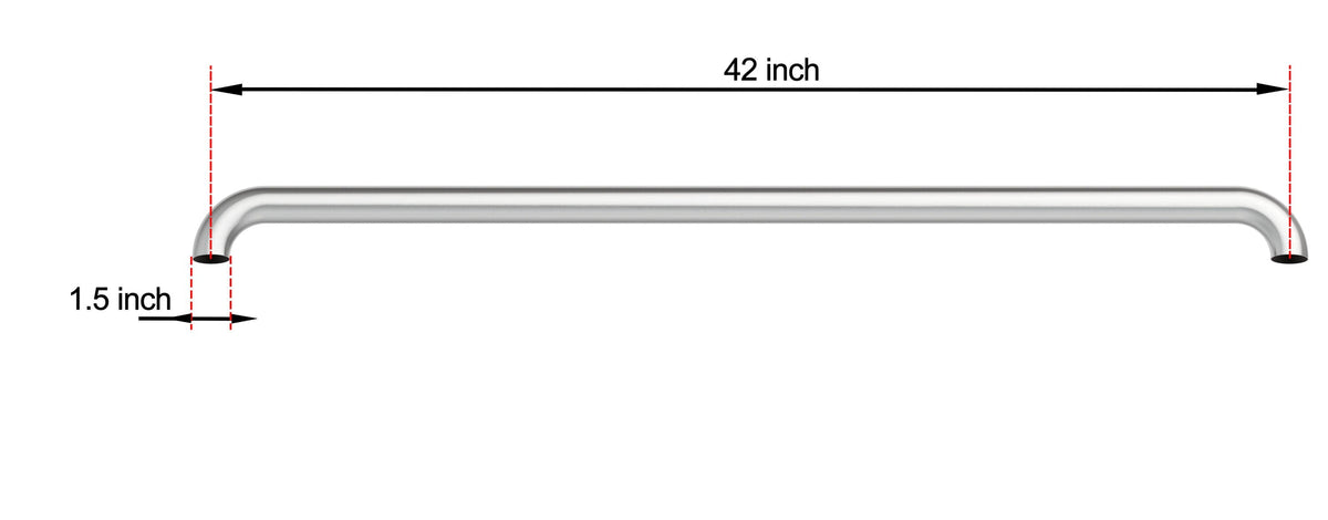 Project Source 42-in Stainless Steel Wall Mount ADA-Compliant Grab Bar