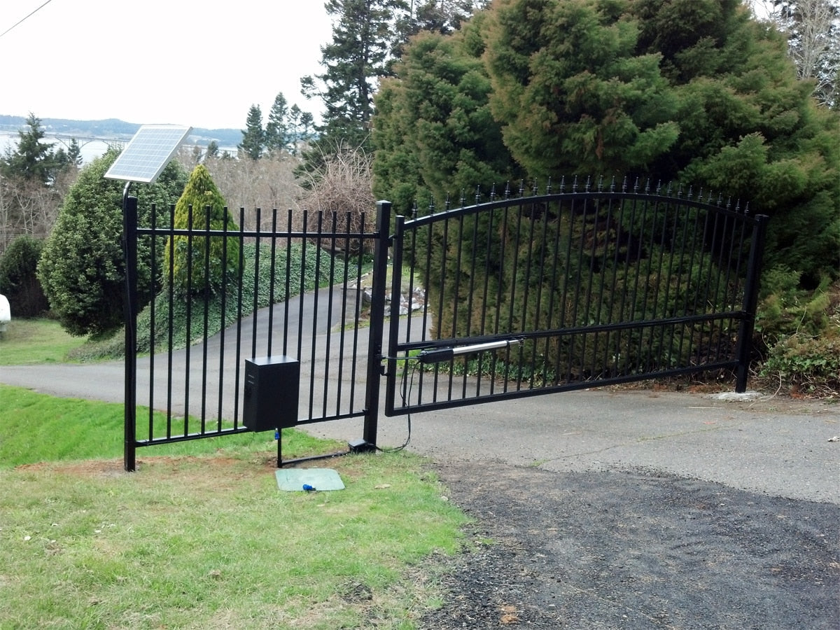 Estate Swing 16-ft Dual Swing Universal Battery Driveway Gate Opener Kit (Solar Compatible)
