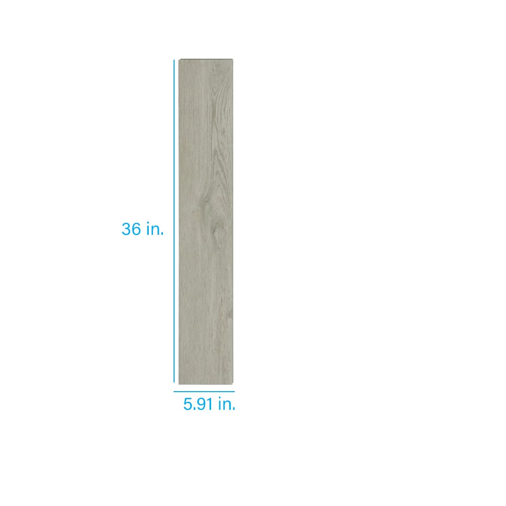 Style Selections Slate Oak 6-in W x 36-in L x 4.4-mm Thick Waterproof Interlocking Luxury Vinyl Plank Flooring, 22.17-sq ft Carton