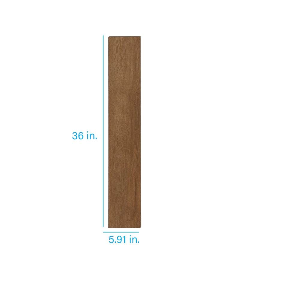 Style Selections Tawny Oak 6-in W x 36-in L x 4-2/5-mm T Waterproof Interlocking Luxury Vinyl Plank Flooring, 22.17-sq ft Carton