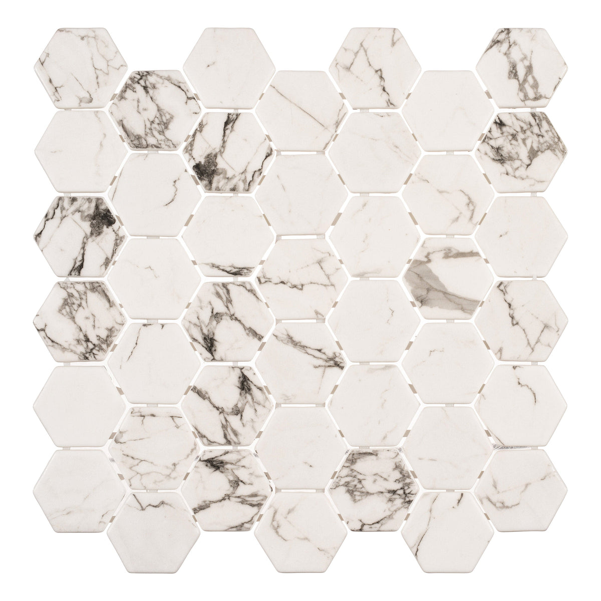 Andova Tiles SCULPT Venice 11-in x 11-in Matte Recycled glass Patterned Hexagon Mosaic Floor and Wall Tile product image