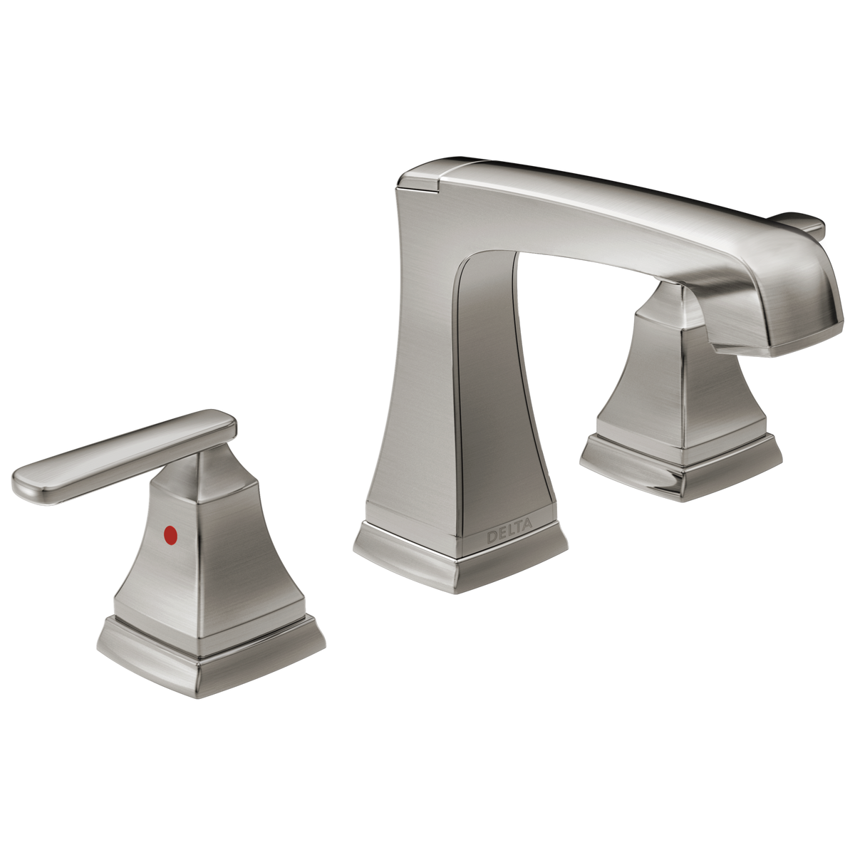 Delta Ashlyn Stainless 2-Handle Widespread WaterSense Bathroom Sink Faucet with Drain, 4.5–16 in.