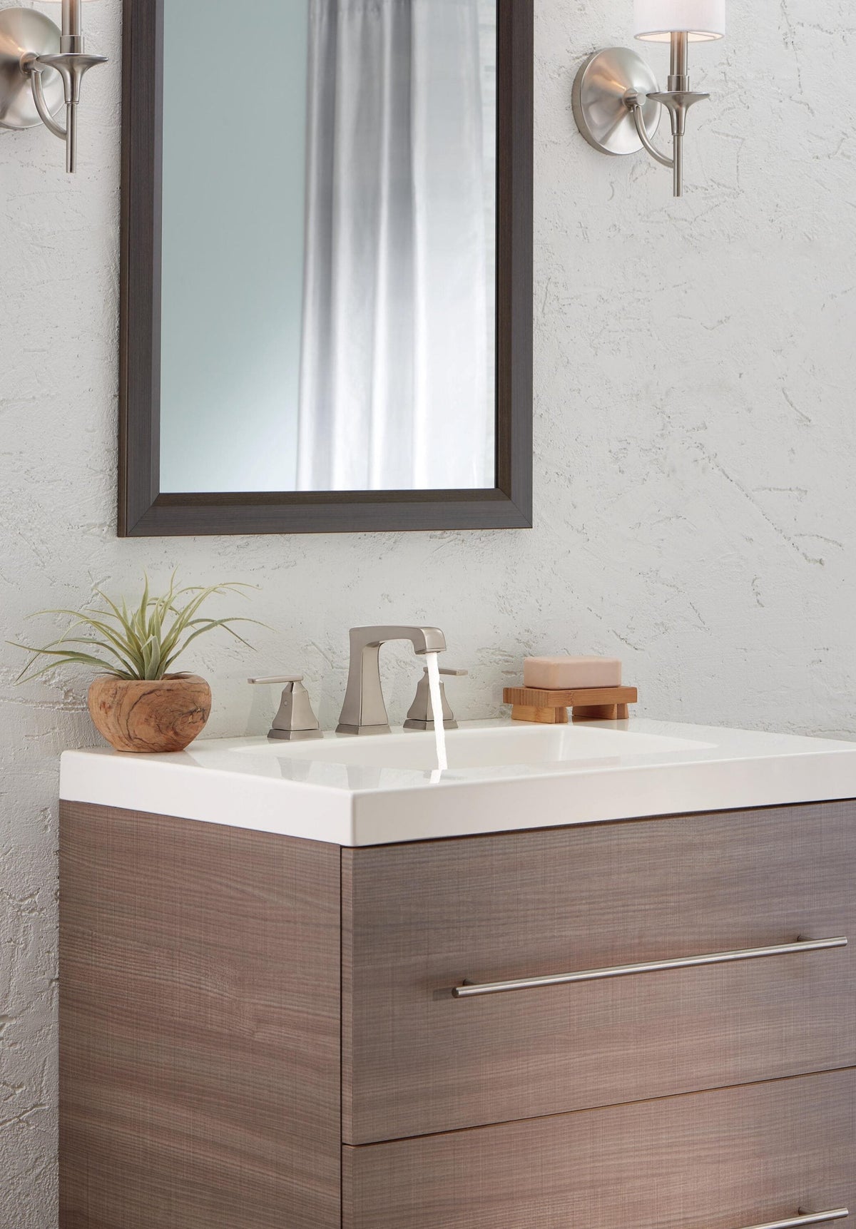Delta Ashlyn Stainless 2-Handle Widespread WaterSense Bathroom Sink Faucet with Drain, 4.5–16 in.