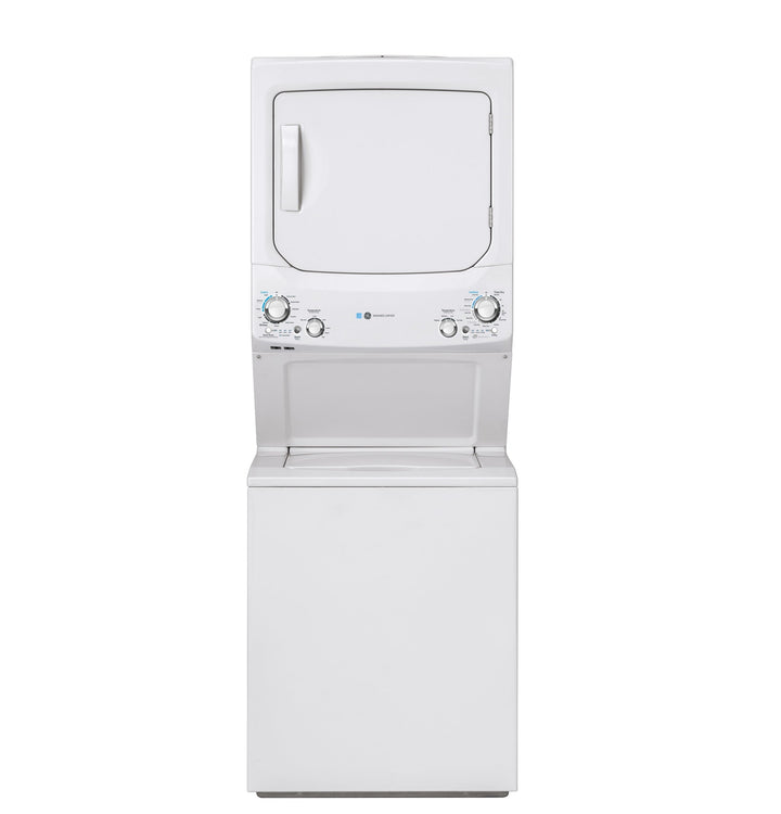 GE Gas Stacked Laundry Center with 3.9-cu ft Washer and 5.9-cu ft Dryer, ENERGY STAR, White (GUD27GESNWW)