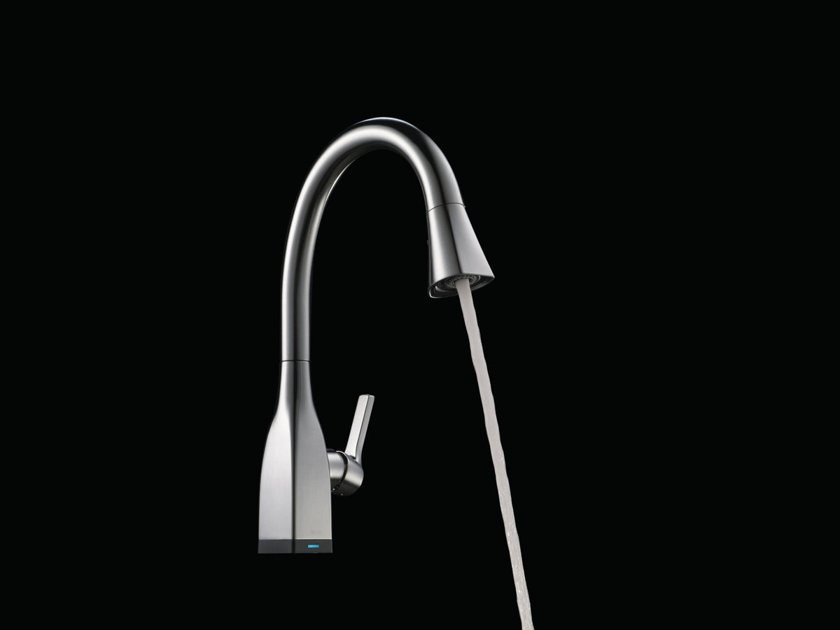 Delta Mateo Touch2O Arctic Stainless 1-Handle Deck-Mount Pull-Down Touch Kitchen Faucet