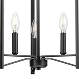 Progress Lighting Roxobel 3-Light Matte Black Modern/Contemporary Square Medium Hanging Pendant Light