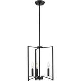 Progress Lighting Roxobel 3-Light Matte Black Modern/Contemporary Square Medium Hanging Pendant Light