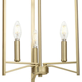 Progress Lighting Roxobel 3-Light Brushed Gold Modern/Contemporary Square Medium Hanging Pendant Light