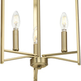 Progress Lighting Roxobel 3-Light Brushed Gold Modern/Contemporary Square Medium Hanging Pendant Light