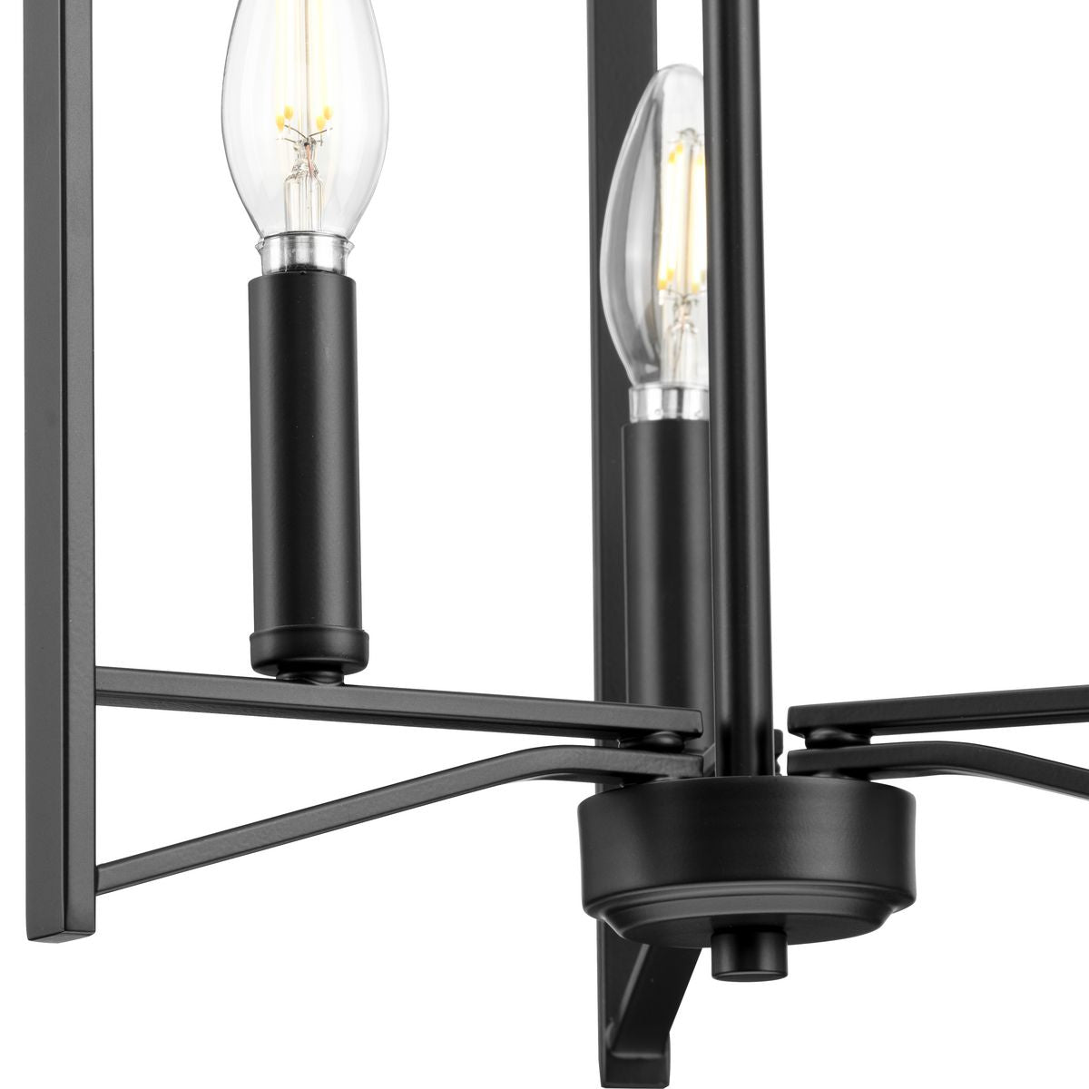 Progress Lighting Roxobel 3-Light Matte Black Modern/Contemporary Square Medium Hanging Pendant Light