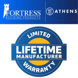 Fortress Building Products Athens 4-ft H x 6-ft W Gloss Black Aluminum Spaced Picket Flat-top Privacy Fence Panel