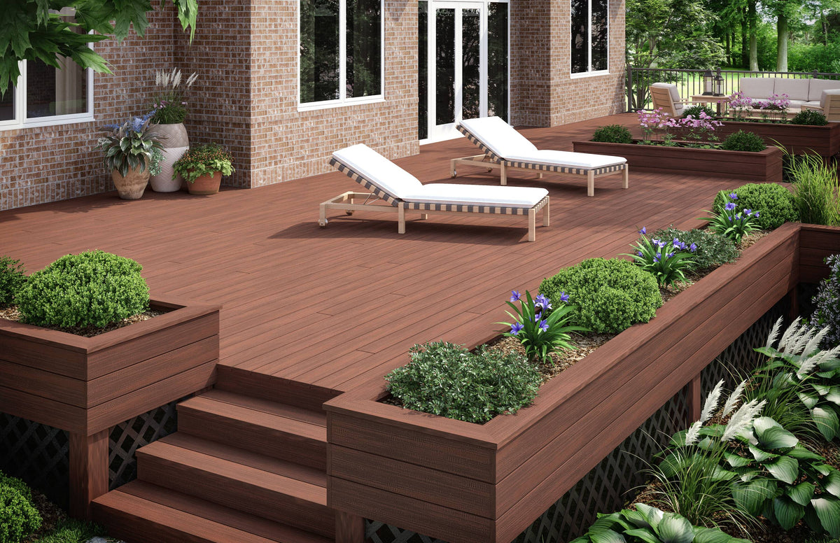 Deckorators Distressed 1-in x 6-in Cherrywood Composite Deck Board