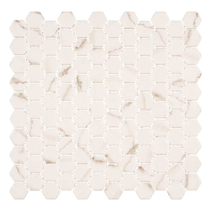 Andova Tiles TRILLION Velt 12-in x 12-in Matte Recycled glass Patterned Hexagon Mosaic Floor and Wall Tile product image