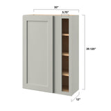 allen + roth Stonewall 30-in W x 39.125-in H x 12-in D Stone Blind Corner Wall Fully Assembled Cabinet (Flat Panel Shaker Style)