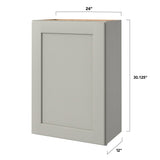 allen + roth Stonewall 24-in W x 30-in H x 12-in D Stone Wall Fully Assembled Cabinet (Flat Panel Shaker Door Style)
