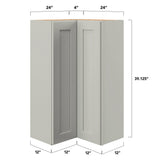 allen + roth Stonewall 24-in W x 39.125-in H x 12-in D Stone Diagonal Corner Wall Fully Assembled Cabinet (Flat Panel Shaker Style)