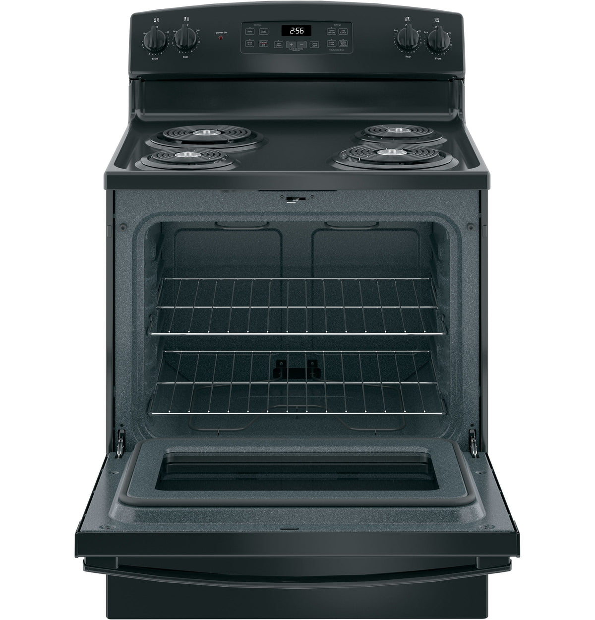 GE 30-in 4 Elements 5.0-cu ft Self-Cleaning Freestanding Electric Range (Black)