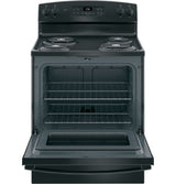 GE 30-in 4 Elements 5.0-cu ft Self-Cleaning Freestanding Electric Range (Black)