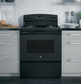 GE 30-in 4 Elements 5.0-cu ft Self-Cleaning Freestanding Electric Range (Black)